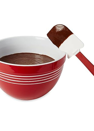 Rubbermaid Commercial Products High Heat Resistant Silicone Heavy Duty Spatula/Food Scraper 13.5-Inch 500 Degrees F Red Handle for Baking/Cooking/Mixing Commercial Dishwasher Safe