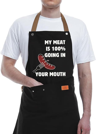 REHAVE Funny Gifts for Men and Women – Naughty Birthday Gifts for Husband, Boyfriend, Fiance, Guy, Him, Friends – Grilling gifts – Unique Birthday Gifts – Men's Cooking BBQ Apron Joke Gifts for Him