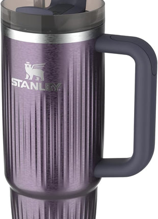 STANLEY Quencher H2.0 Tumbler with Handle and Straw 30 oz | Flowstate 3-Position Lid | Cup Holder Compatible for Travel | Insulated Stainless Steel Cup | BPA-Free | Fluted Wisteria Shine