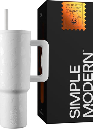 Simple Modern Halloween 40 oz Tumbler with Handle and Straw Lid | Leak-Proof Insulated Stainless Steel Water Bottle Travel Mug | Gifts for Women Men Him Her | Trek Signature | Cute Ghosts