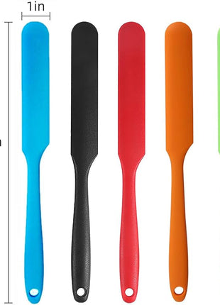 5 Pcs Silicone Jar Spatulas,Sourdough Spatula with Long Handle,Cake Cream Butter Spatulas(5 Pcs)