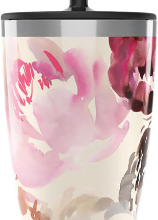 Tervis Traveler Kelly Ventura - Floral Collection Triple Insulated Tumbler Travel Cup Keeps Drinks Cold & Hot, 30oz with Straw Lid, Posy