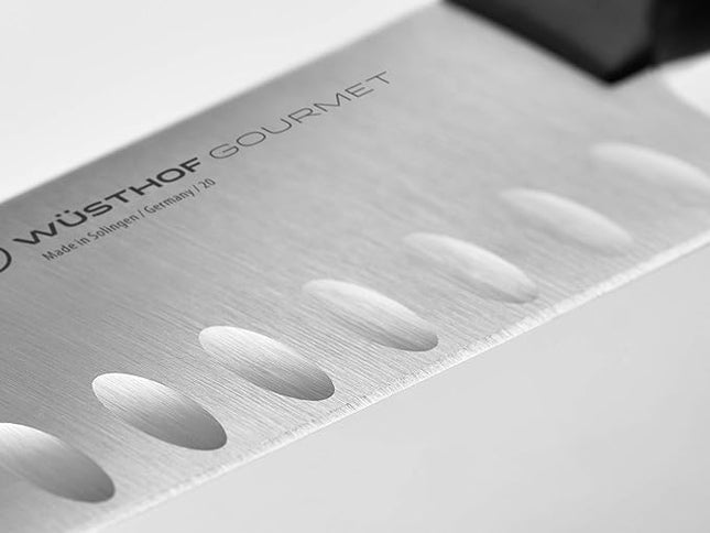 WÜSTHOF Gourmet 5" Hollow Edge Santoku Knife, Black