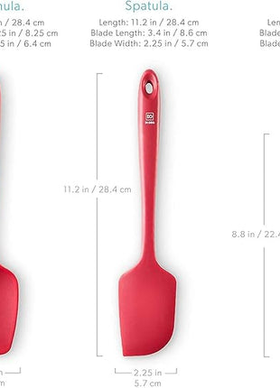 DI ORO® 3-Piece Silicone Spatula Set - 315°C Heat Resistant Non Stick Rubber Kitchen Spatulas for Cooking and Baking - Award-Winning Professional Grade Spatula Set - Best Silicone Utensil Set