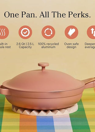 Our Place Always Pan 2.0-10.5” (2.6 Qt) Nonstick, Toxin-Free Ceramic Cookware | Patented 10-in-1 Aluminum Frying & Sauté Pan | Safe for Oven, Induction & All Cooktops up to 450°F | Spice