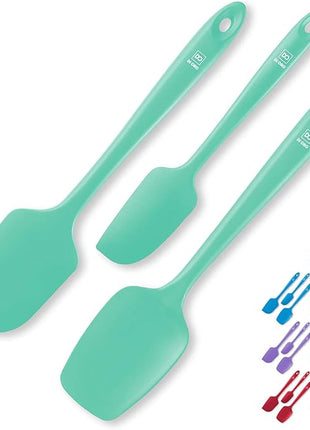 DI ORO Silicone Spatula Set - Rubber Kitchen Spatulas for Baking, Cooking, & Mixing - 600°F Heat-Resistant & BPA Free Silicone Scraper Spatulas for Nonstick Cookware - Dishwasher Safe (3pc, Mint)