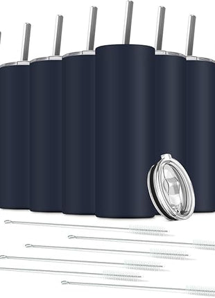 Tumbler with Straw and Lid, Insulated Coffee Travel Mug Tumbler 20 oz Stainless Steel Double Wall Reusable for Iced Drink, Women and Men Gift, Home Office, Outdoor