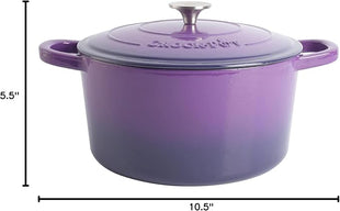 Crock-Pot Artisan Round Enameled Cast Iron Dutch Oven, 7-Quart, Lavender Purple