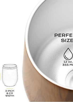 BALIBETOV Premium Stainless Steel Yerba Mate Gourd Set, 5 Pcs Including 12 oz Gourd with Lid, 2 Bombillas, Cleaning Brush | BPA Free, Insulated