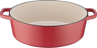Cuisinart Chef's Classic Enameled Cast Iron Oval Covered Casserole (Peony Pink, 7- Quart)