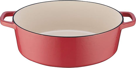 Cuisinart Chef's Classic Enameled Cast Iron Oval Covered Casserole (Peony Pink, 7- Quart)