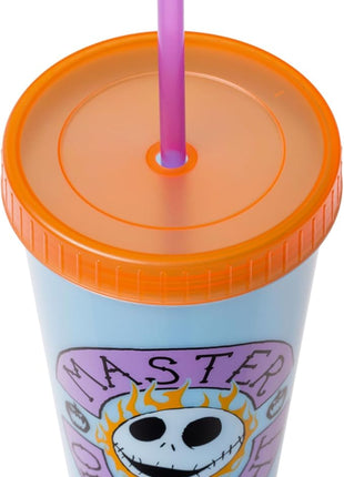 Silver Buffalo Disney The Nightmare Before Christmas 4 Pack Color Change Plastic Tumblers Featuring Jack Skellington, Sally, Oogie Boogie, and Zero, 24 Ounces