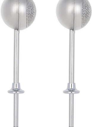 HULISEN Set of 2 Flour Duster for Baking, Powdered Sugar Shaker Duster, 18/8 Stainless Steel Pick Up and Dust Flour Sifter with Spring-operated Handle for Easy One-handed Operation