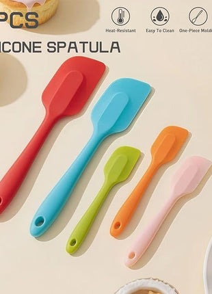 Silicone Spatula 11 inch and 8.3 inch Heat Resistant Rubber Spatulas Cooking Utensil Set Non-Stick Flexible Rubber Baking Spatulas for Cake/Cream/Pastry/Butter/Batter Mixing/Cooking