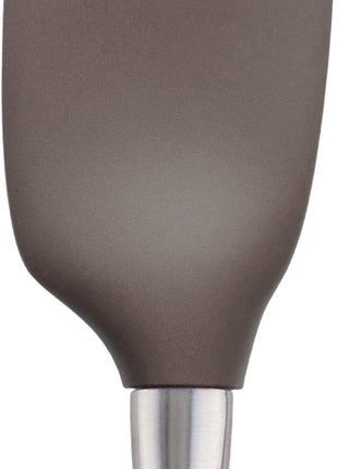 Tovolo Flex-Core Stainless Steel Handled Spoonula Spatula Spoon, Ergonomic Grip, Dishwasher Safe, Charcoal