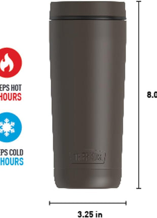 THERMOS ALTA SERIES Stainless Steel Tumbler 18 Ounce, Espresso Black