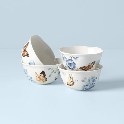 Lenox 833415 Butterfly Meadow Blue 4-Piece Dessert Bowl Set