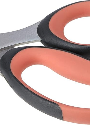 Brabantia Tasty+ Kitchen Scissors (Terracotta/Black) Ergonomic, Soft-Handle, Rust-Free Kitchen Blades for Kitchen or Crafts