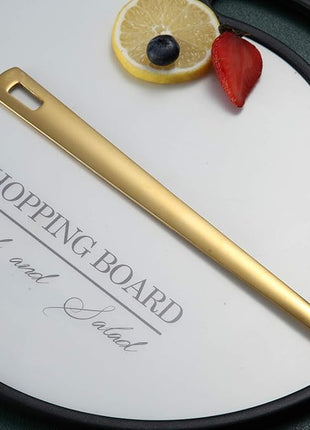 Berglander Gold Spatulas, Solid Turner Titanium Gold Plating, Barbecue Metal Spatulas Turner For Cooking, Kitchen, Dishwasher Safe, Easy to Clean