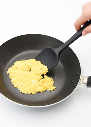 Silicone Spatula 3-piece Set, Ergonomic Handle High Heat-Resistant Spatulas, Non-stick Rubber Spatulas with Stainless Steel Core, Black