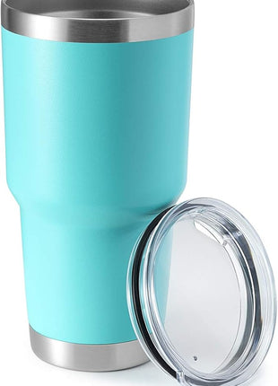 HASLE OUTFITTERS 30oz Stainless Steel Tumbler, Double Wall Vacuum Insulated Travel Mug Tumbler, Durable Insulated Coffee Mug, Gift Box Set (Light Green, 1)