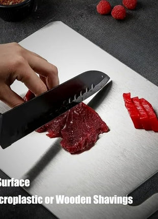Titanium Cutting Board - 2025 New Upgrade 100% Pure Titanium Cutting Boards for Kitchen Double Sided Non Toxic Titanware Cutting Board,Hygiene Durable Dishwasher Safe Chopping Board (14"L x 10"W)