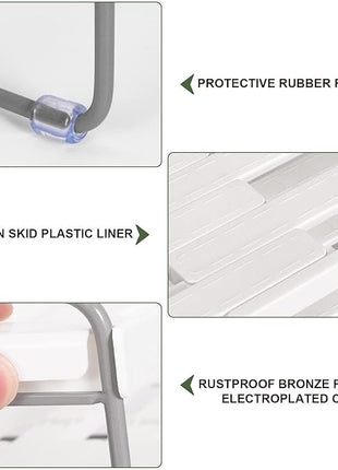 Pantry Organization and Storage for Kitchen - Expandable Kitchen Wrap Box Organizer Rack, Foil Organizer for Cabinet & Counter, Height & Width Adjustable Cupboard Storage Rack - (3 Tier 9.8 to 15.6"L)