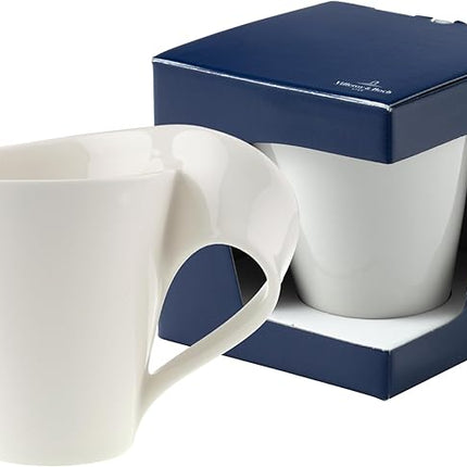 Villeroy & Boch NewWave Caffe Collection Coffee Mug, Premium Porcelain, Made in Germany, 10 oz Capacity, White