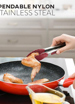 Eatex Nonstick Bakeware Sets with Baking Pans Set, 39 Piece Baking Set with Muffin Pan, Cake Pan & Cookie Sheets for Baking Nonstick Set, Steel Baking Sheets for Oven with Red Kitchen Utensils Set