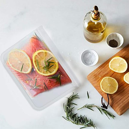 1/2 Gallon Freezer Bags Reusable Food Storage Bags for Vegetable, Liquid, Snack, Meat, Sandwich, 10.2x7.87 Inch, 10 Pack