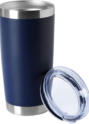 HASLE OUTFITTERS 20oz Tumblers Bulk Stainless Steel Cup with Lid Double Wall Vacuum Insulated Coffee Mug for Cold & Hot Drinks 1 Pack, Navy