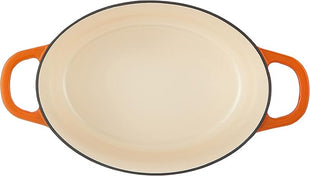 Crock Pot Artisan Oval Enameled Cast Iron Dutch Oven, 7-Quart, Sunset Orange