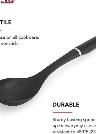 KitchenAid KE003OHOBA Classic Basting Spoon, One Size, Black