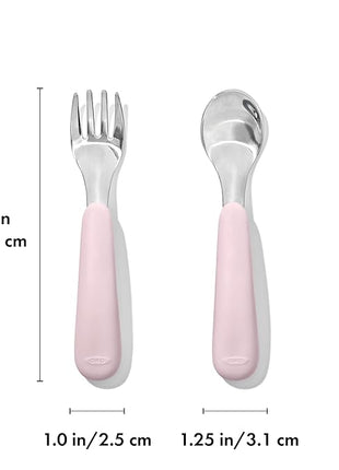 OXO Tot Fork and Spoon Set - Blossom