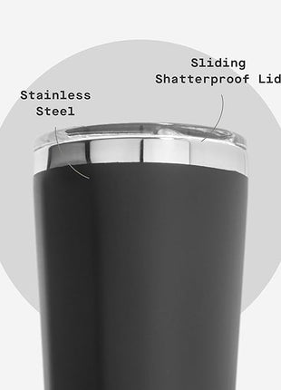 Corkcicle Classic Tumbler - Keeps Drinks Cold for 9 Hours & Hot for 3 - Triple-Insulated Stainless Steel - Holiday Tumbler Gift - 24 oz - Matte Black