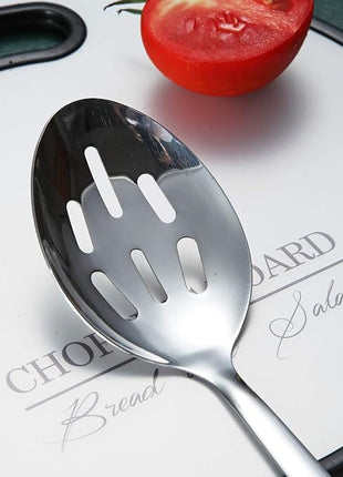 Berglander Stainless Steel Slotted and Basting Spoon, Heat Resistant, Non-Stick, Dishwasher Safe, Easy to Clean