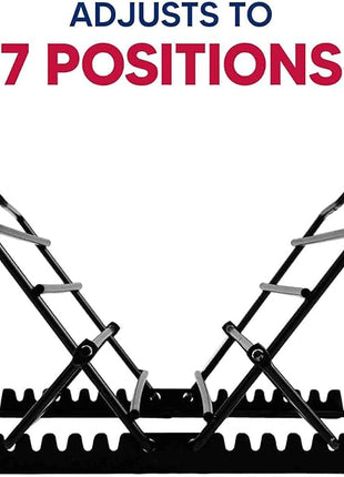 HIC Kitchen Roasting Adjustable Baking Rack, Nonstick-Coated Steel, Adjusts to 7 Different Positions, 11.5 x 10.5 x 0.5-Inches