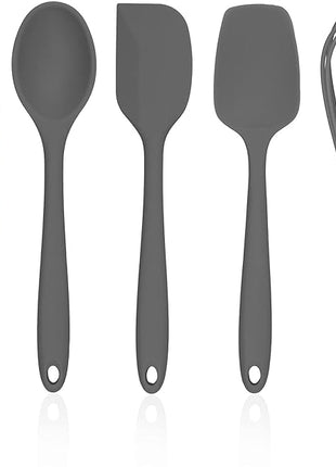 COOK WITH COLOR Silicone Cooking Utensils, Kitchen Utensil Set, Easy to Clean Silicone Kitchen Utensils, Cooking Utensils for Nonstick Cookware, Kitchen Gadgets Set, Standard, Gray