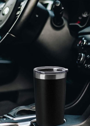 HASLE OUTFITTERS 20oz Tumblers Bulk Stainless Steel Cup with Lid Double Wall Vacuum Insulated Coffee Mug for Cold & Hot Drinks 8 Pack, Black