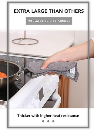 Joyhalo 4 Pack Pot Holders for Kitchen Clearance, Hot Pads for Kitchen, Countertops, Oven Pot Holders Bulk, Potholders Sets for Kitchens Heat Resistant, Grey