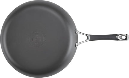 Circulon Radiance Deep Hard Anodized Nonstick Frying Pan /Skillet with Lid - 12 Inch, Gray