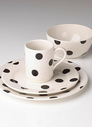 kate spade new york Deco Dot 12-Piece Dinnerware Set, White