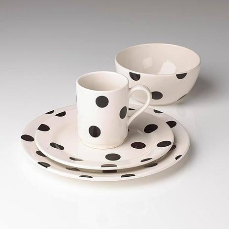 kate spade new york Deco Dot 12-Piece Dinnerware Set, White