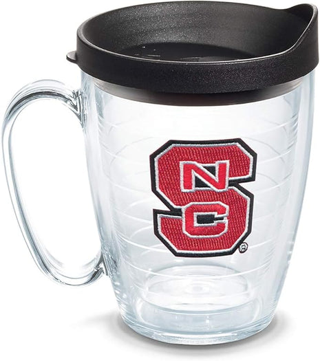 Tervis Made in USA Double Walled North Carolina State Wolfpack Insulated Tumbler Cup Keeps Drinks Cold & Hot, 16oz Mug, Primary Logo