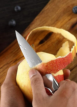Paring Knife 4 inch - Paring Knives Best Small Kitchen Knife Fruit Knife,German High Carbon Stainless Steel Ultra Sharp Peeling with Ergonomic Handle