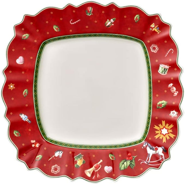 Villeroy & Boch Delight Square Dinner Plate, Red