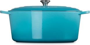 Le Creuset Enameled Cast Iron Signature Oval Dutch Oven, 15.5qt., Caribbean