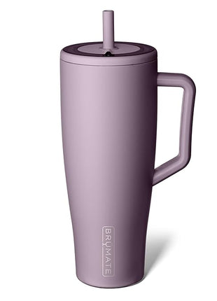BrüMate Era 40 oz Tumbler with Handle and Straw | 100% Leakproof Insulated Water Bottle Tumbler with Lid and Flexible SoftSip Straw | Made of Stainless Steel | Cup Holder Friendly | 40oz (Lilac Dusk)
