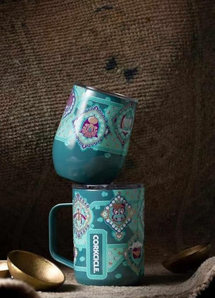 Corkcicle Disney Princess Coffee Mug - Stainless Steel Insulated Cup With Lid For Tea & Coffee - Durable Travel Mug - Eco-Friendly - BPA Free - Non-Slip Silicone Base - Easy Grip - 16 oz - Jasmine