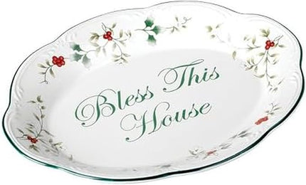 Pfaltzgraff Winterberry Bless This House Plate - 11-Inch